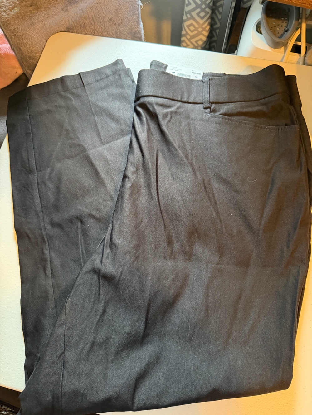 Rafaella Black Straight Leg Women's Pants